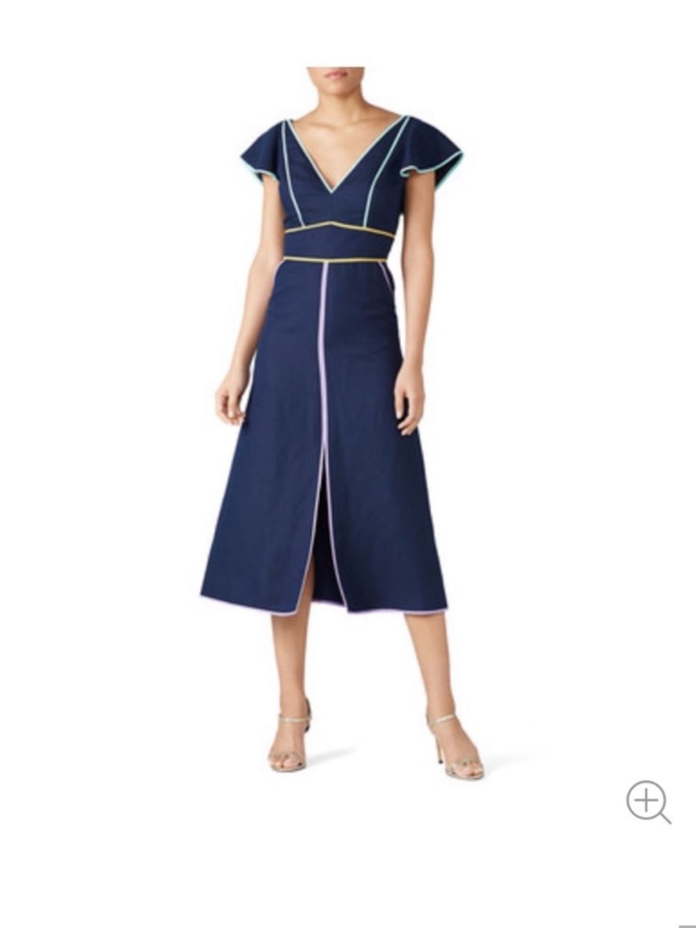 Kate Spade Midi Dress with Contrast Piping size 2